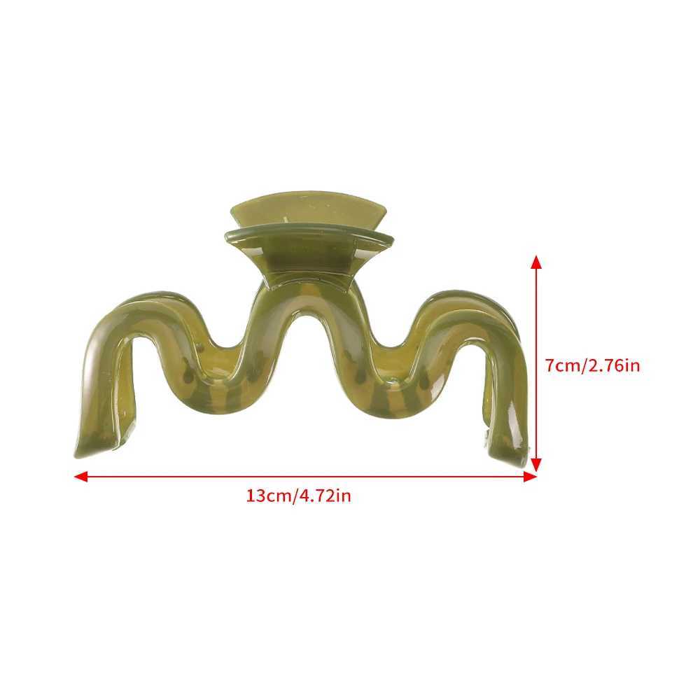 13cm large hair clip used for thick hair claws crab girls curly transparent coffee hair clips Korean ponytail accessories Y2504012