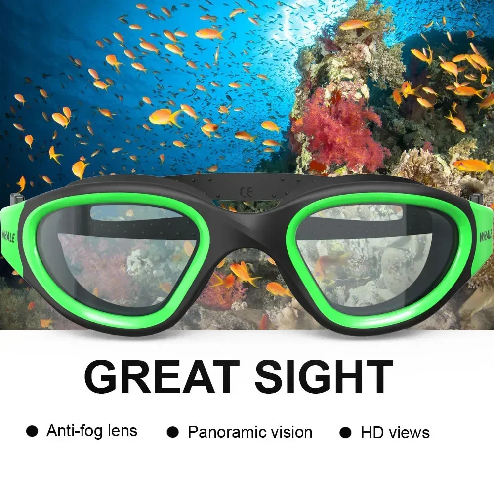 Adult Anti-Fog UV Protection Lens Men Women Swimming Goggles Waterproof Adjustable Silicone Clear Lens Swim Glasses Adults 250411