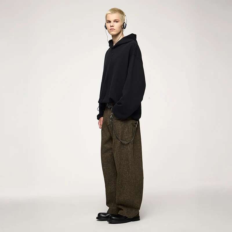 Men's Leopard Camo Cargo Pants High-Street Vintage Casual Trousers