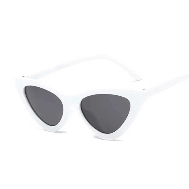 Cute Sexy Vintage Cat Eye Sunglasses Woman Small Black White Triangle Retro Ladies Sun Glasses Leopard Female Oculos De Sol Z250411
