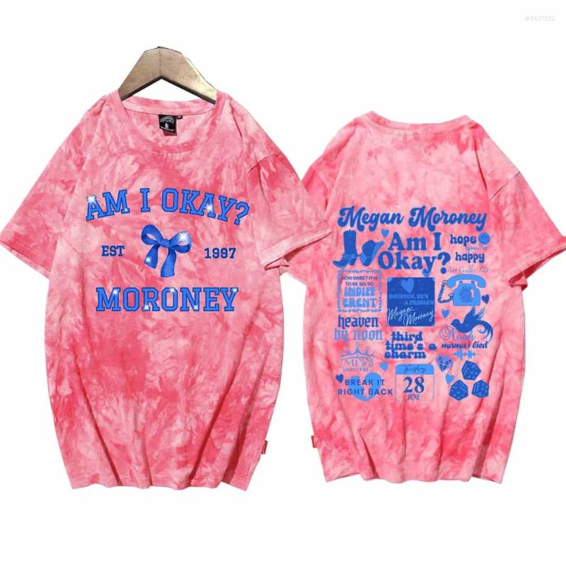 Men's T Shirts Megan Moroney Am I Okay Tour 2025 Tie Dye Unisex Round Neck Short Sleeve Tee