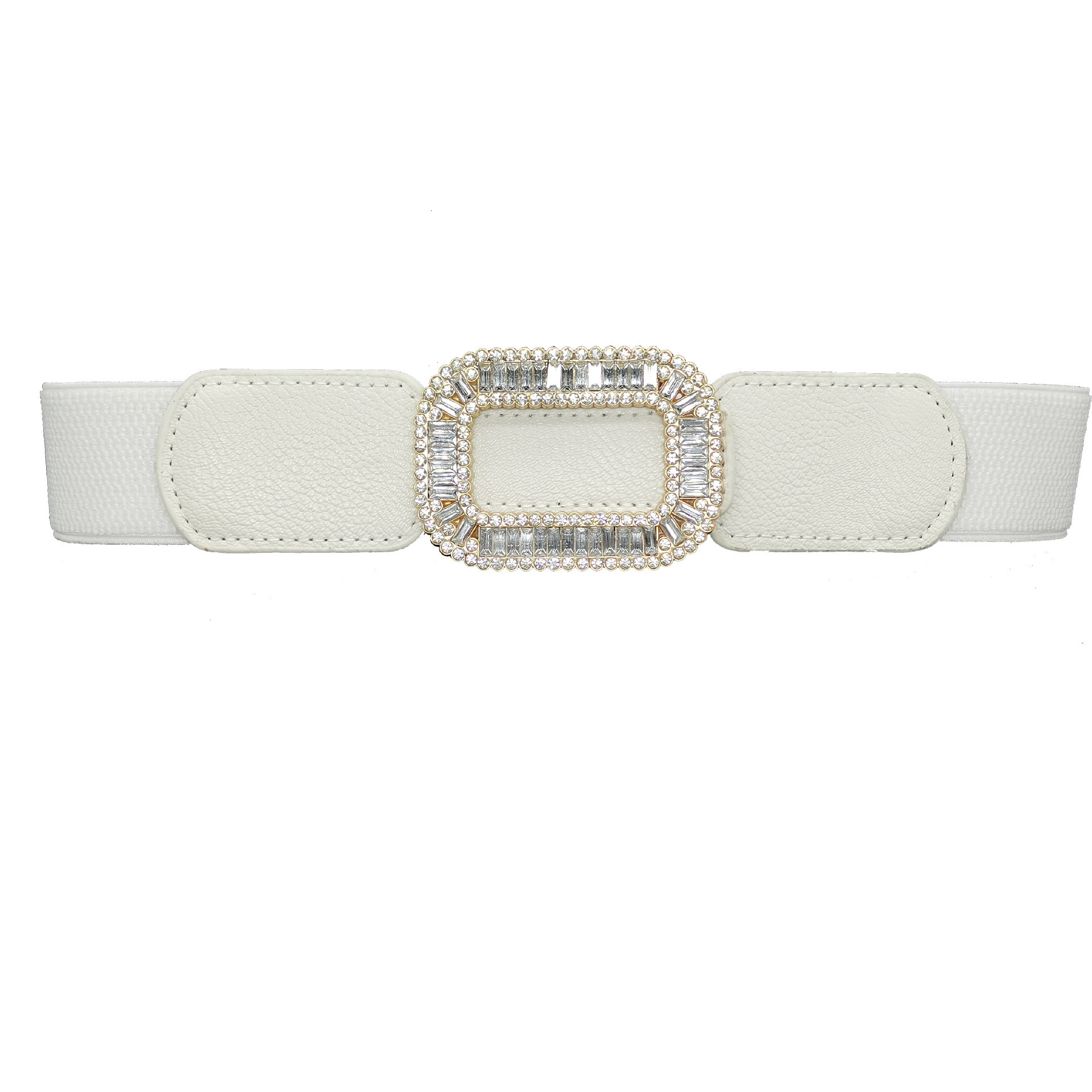 Dia block buckle with skirt waist belt, simple and versatile elastic waistband