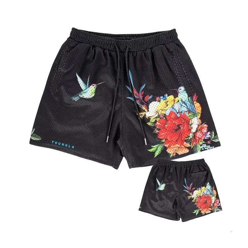 Gym Fiess Shorts Casual Jogging Mesh Quick Drying Breathable Beach Pants Men Clothing 7 colors