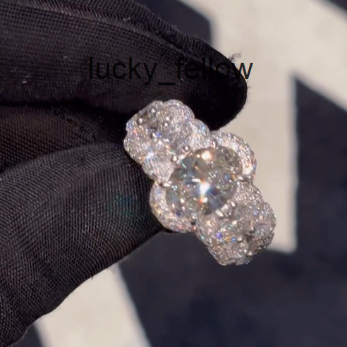 Luxury Custom Moissanite Cuban Rings Iced Out Men Diamond Rings 925 Silver Men Hip Hop Ring