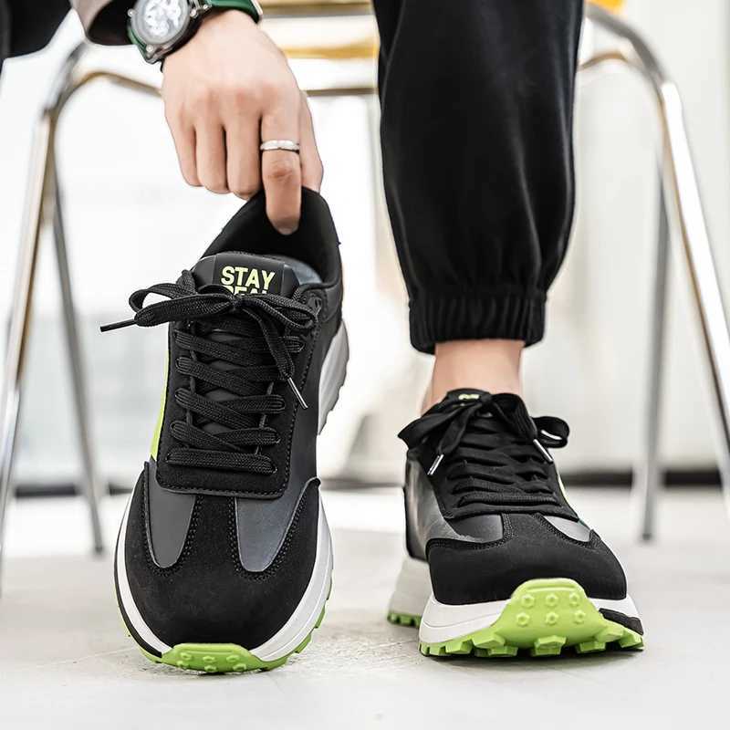 Fashionable Men Casual Shoes with Patchwork Color Straps for Student Training Cfortable Non Slip Vcani Tennis Sneakers Z250411