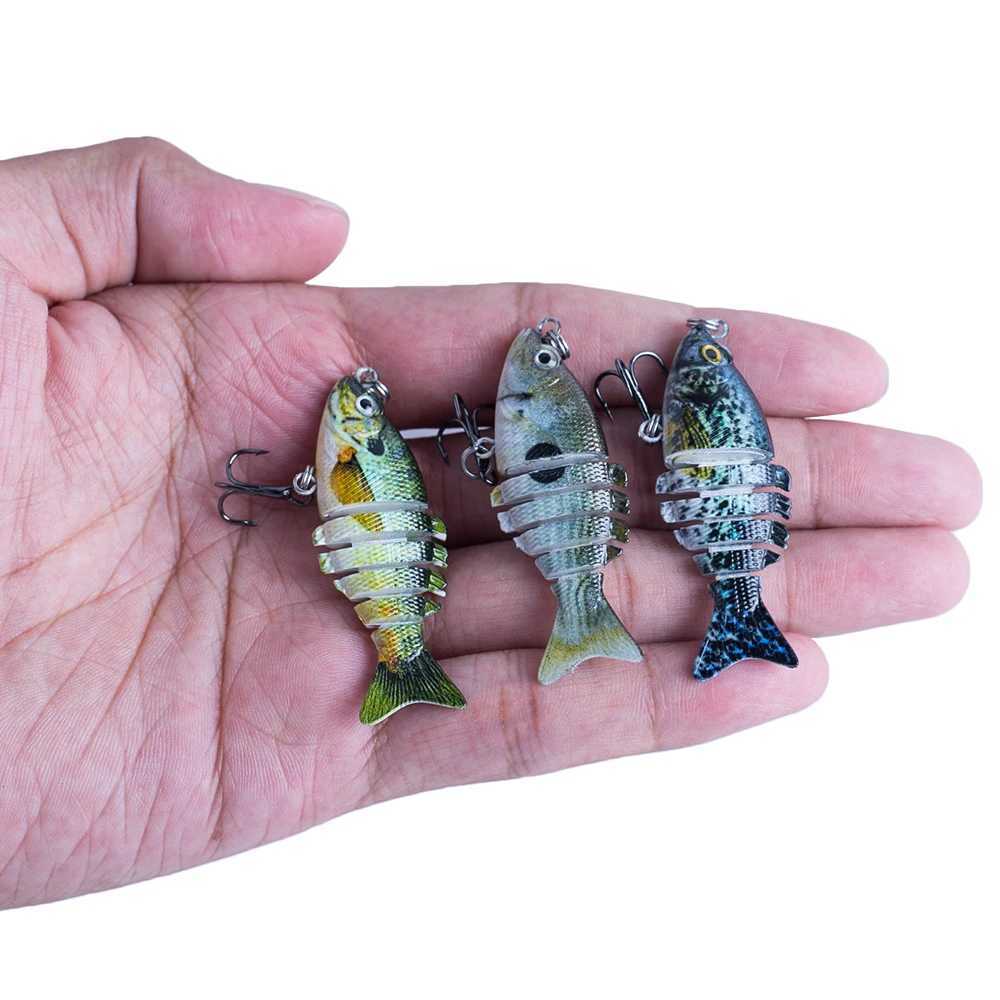 Multi Jointed 5cm Bionic 2020 Fishing Lures Crankbait Lifelike Hard Fish Baits 2.5g Small Fishing Lure Set Wobblers Tackle pesca Z250411