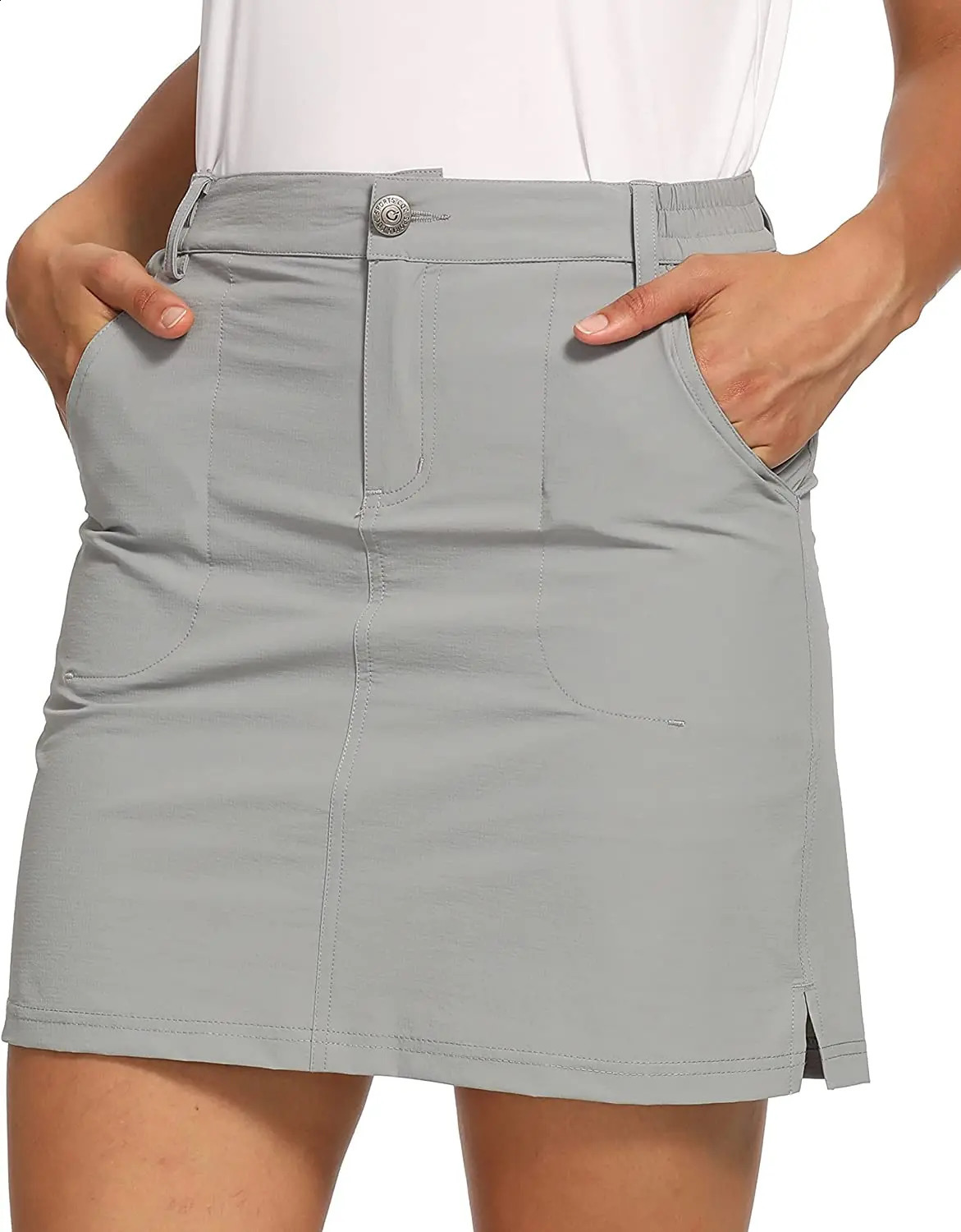 Women Outdoor Skort Golf Skort Skirt UPF 50 Quick Dry Zip Pockets Active Skirts Hiking Tennis Golf Workout Sport Running 250411