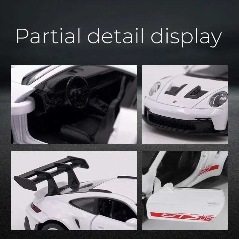 136 Porsche 911 GT3 RS Alloy Mini Car Model Racing Diecasts Metal Toy Sports Simulation Collection Pull Back Childrens Gifts L251112