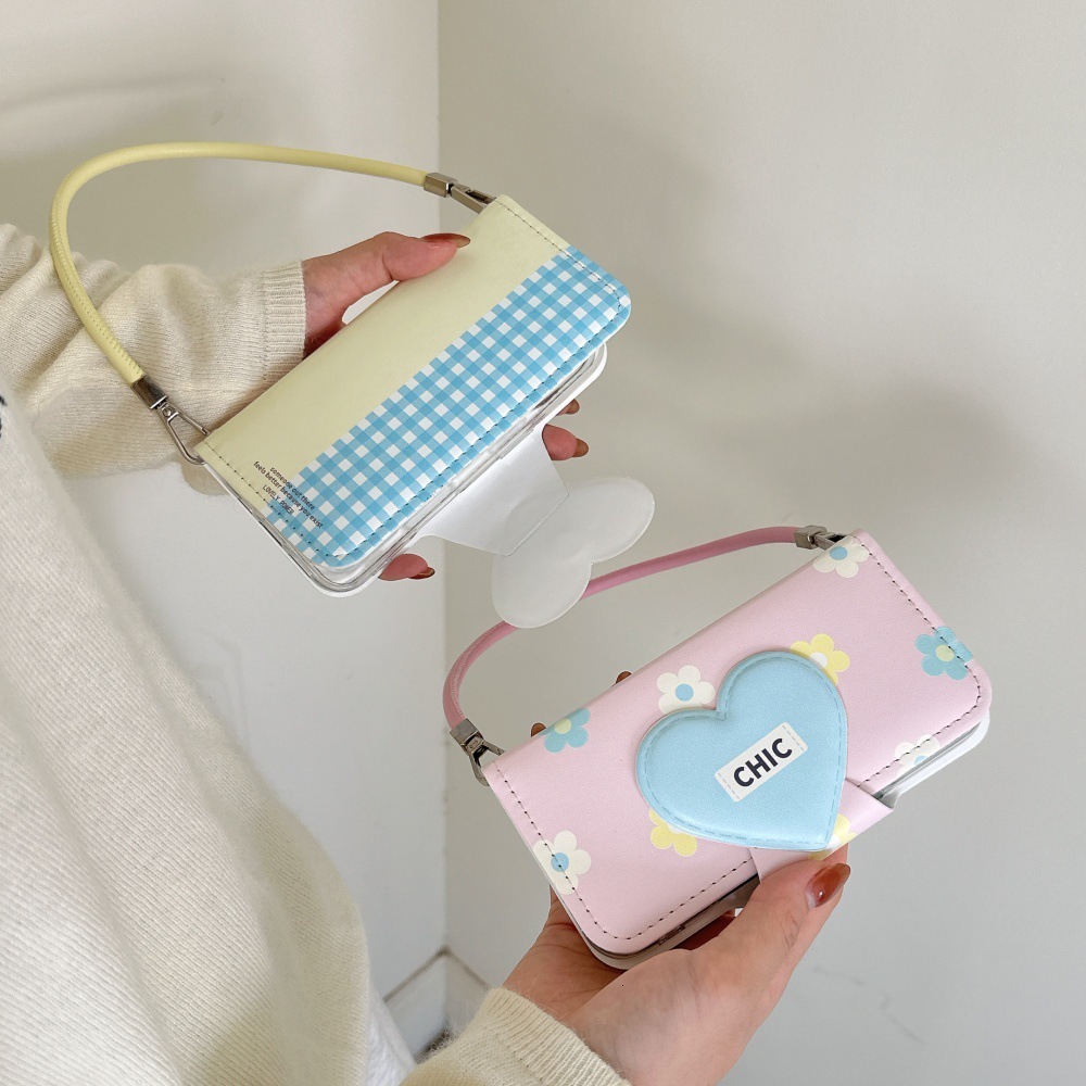 Flip Cover Heart Polka Dot Phone Case Compatible with iPhone 17/16 Pro Personalized Shockproof iPhone 15/14 Pro Max
