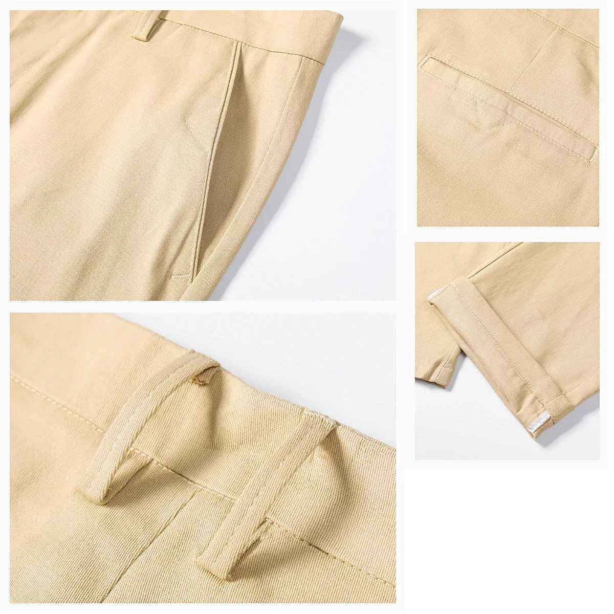 98% pure cotton mens Chino and casual pants khaki pants loose straight pants street mens pants diagonal pants tall mens pantsXJ250412
