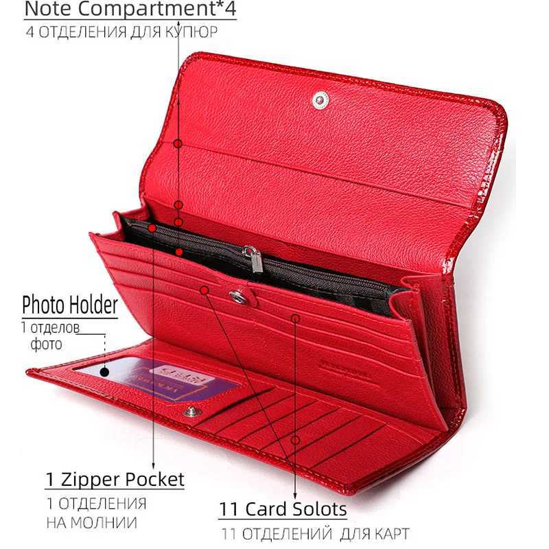 Free Gift Womens Leather Wallet Long Womens 3-Folder Clutch Money Bag Design Wallet Fashion AE605-25 Z250411