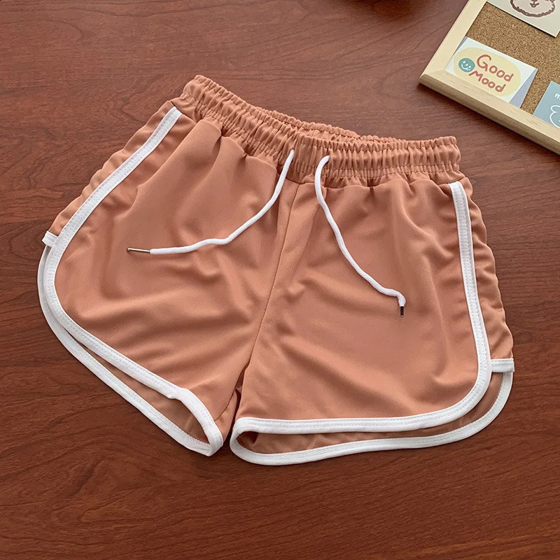 Women Golf Shorts Summer Drawstring Wide Leg Sweat Short None Elastic Lace Up Shorts Fitness Running Shorts Loose Casual Sports 250411