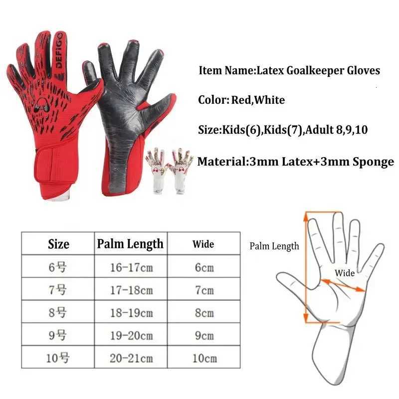 Professional Soccer Goalkeeper Gloves Latex Football Training Equipment Anti-slip Goalie Gloves Guantes De Portero FootballW251112