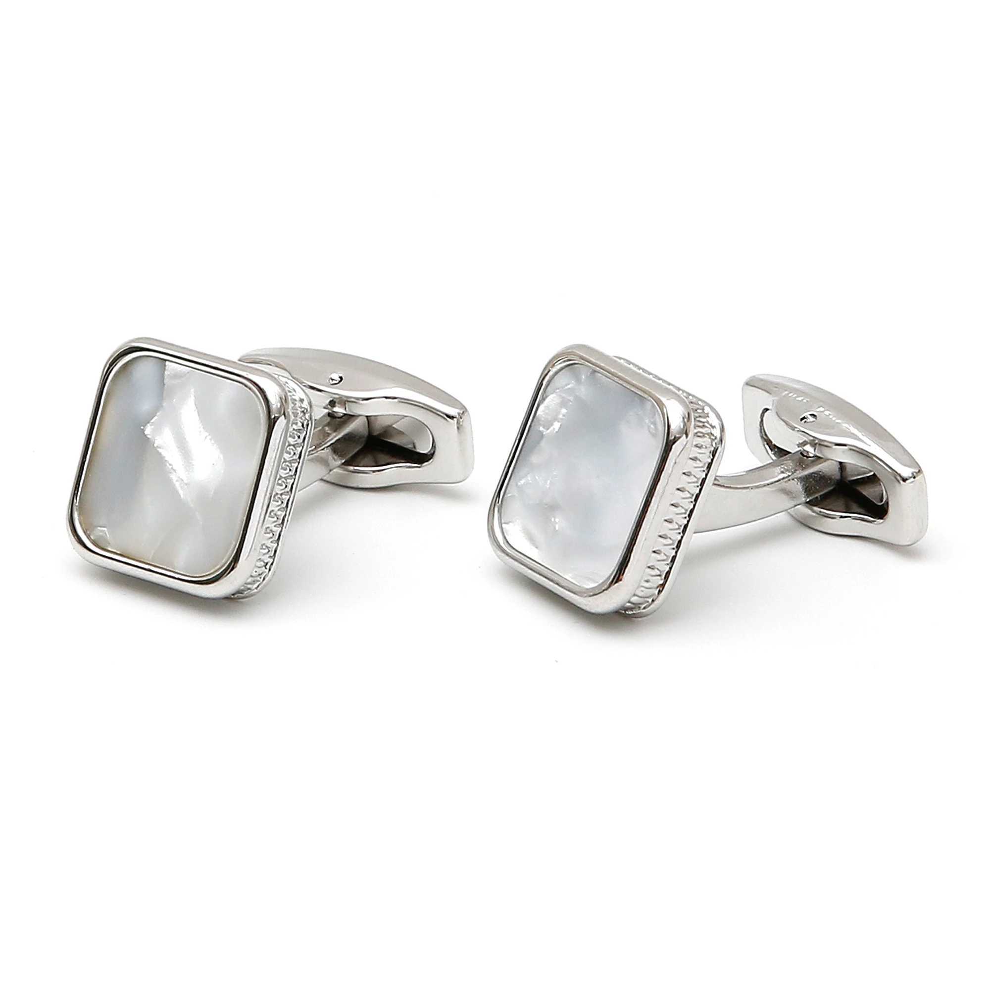 Mens cufflinks XK23031 luxury classic shell square dress shirt cufflinks jewelryT250412