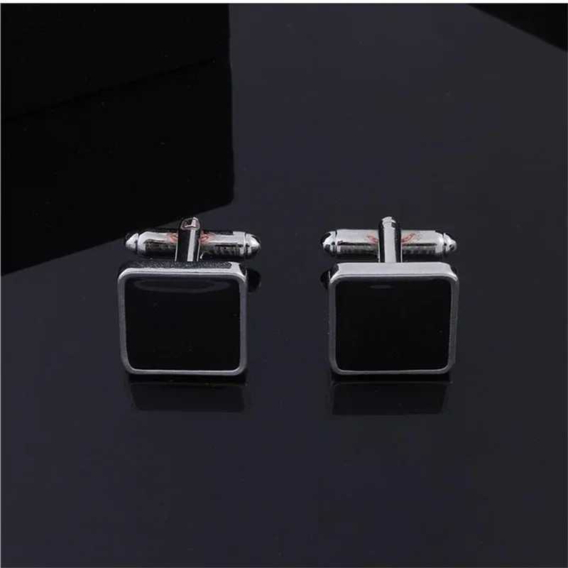 French square cufflinks fashion mens business banquet set shirt cufflinks buttons luxury wedding cufflinks gift 2024T250412