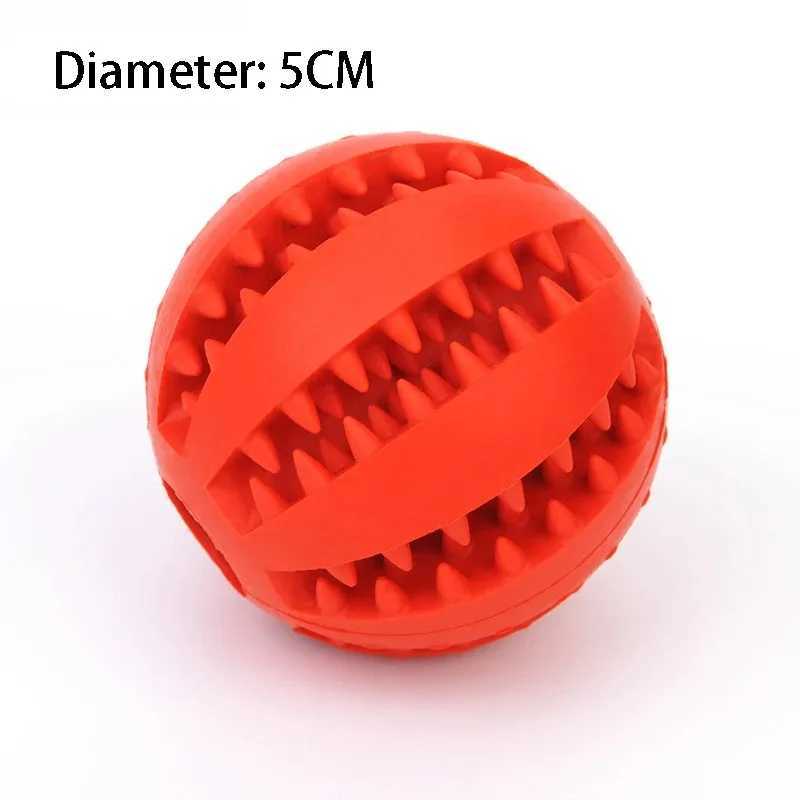 High Quality Natural rubber pet dog toy dog chew toy tooth cleaning and treatment ball super hard interactive elastic ball 5cm used for pet products T