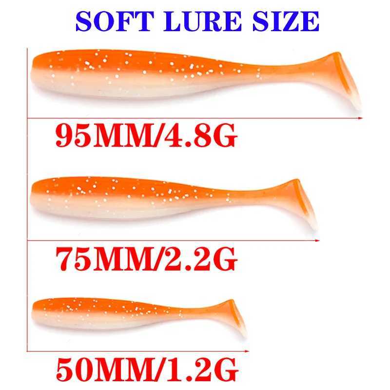 Proleurre Easy Shiner Soft Bait Worm Silicone Fishing Lure Double Color Jig Wobblers Artificial Bait Swimbait Carp Bass Tackle Z250411