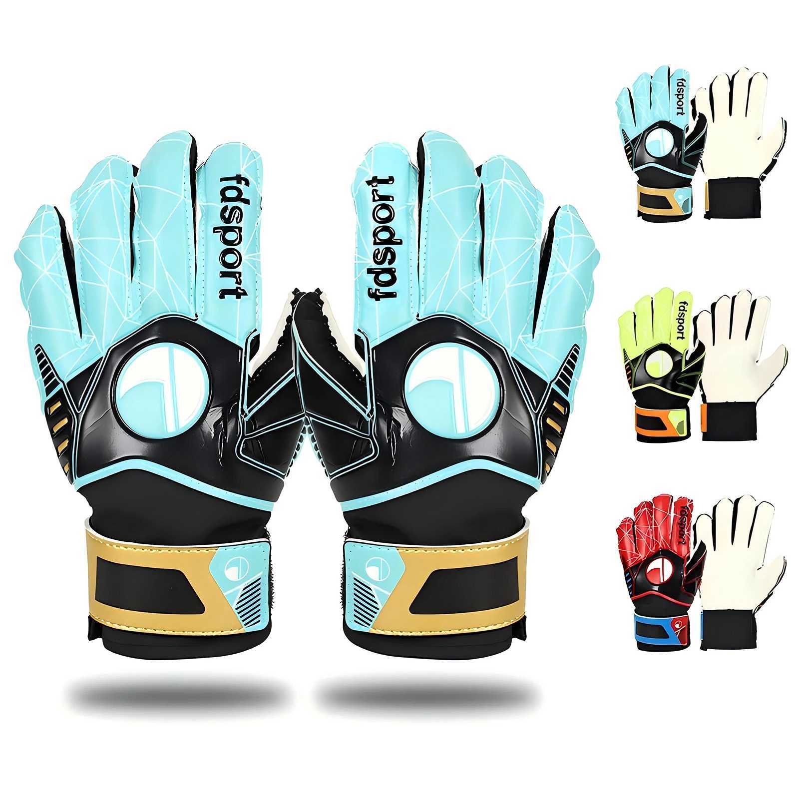 Football goalkeeper gloves childrens football gloves strong grip soft palm Pu back of handXJ250412