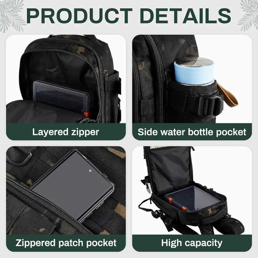 Fishing Tackle Backpack with Rod Holders and 4 Tackle Boxes Large Storage Fishing Bags Water Resistant Tackle Bag for Camping H Z250411