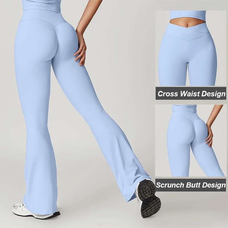 Skinny Sports Suits Yoga Set 2 Piece Women's Tracksuit Fiess Clothes Flared Pants Sets Gym Outfit Woman Workout Sportswear