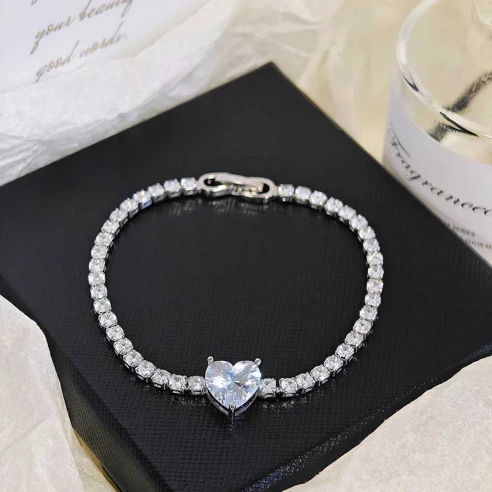 Moonso Products Luxury Pink Silver Color Heart Bracelet Bangle for Women Anniversary Gift Drop Shipping S8433C250411