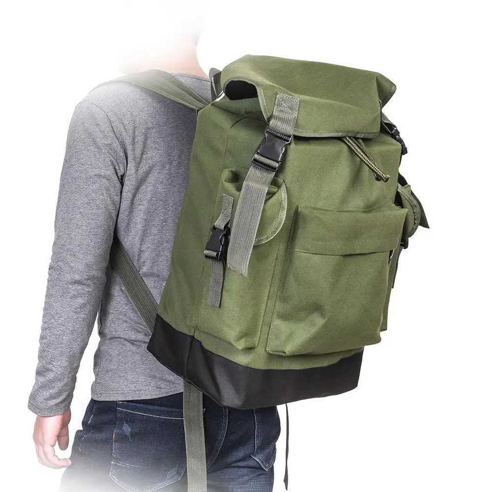 70L Army Green Fishing Gear Bag Large Capacity Outdoor Backpack For Camping Hunting Climbing Bags Tool Waterproof Durable Pack Z250411