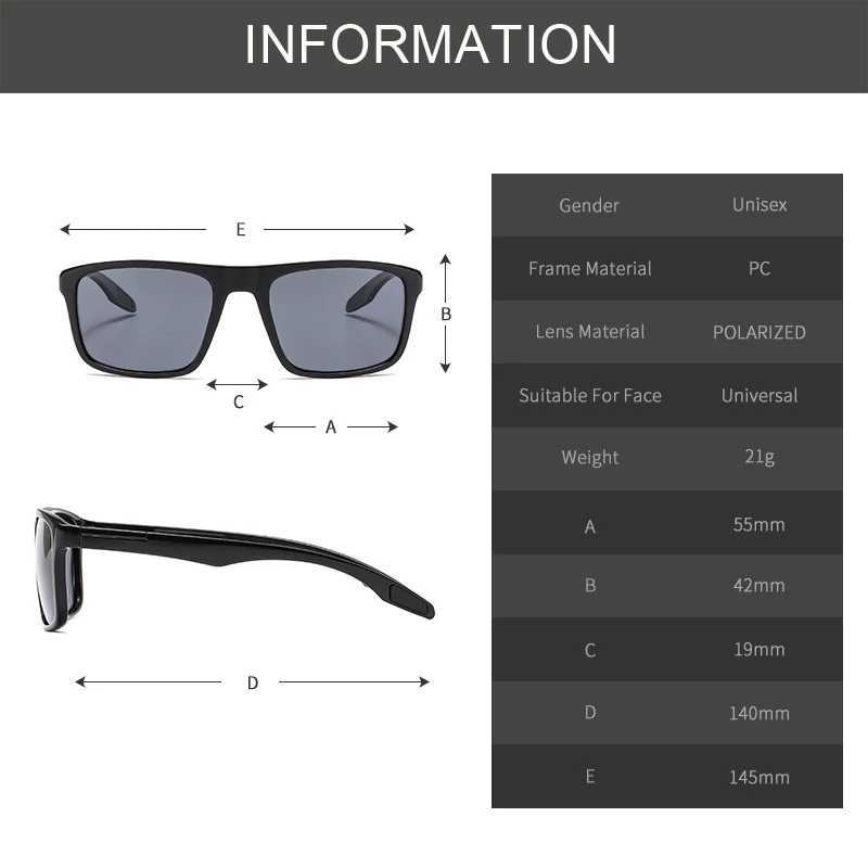 Polarized Sunglasses Men Women Fashion Vintage Square Sun Glasses Brand Designer Male Anti-glare Color Lens Shades Eyewear UV400 Z250411