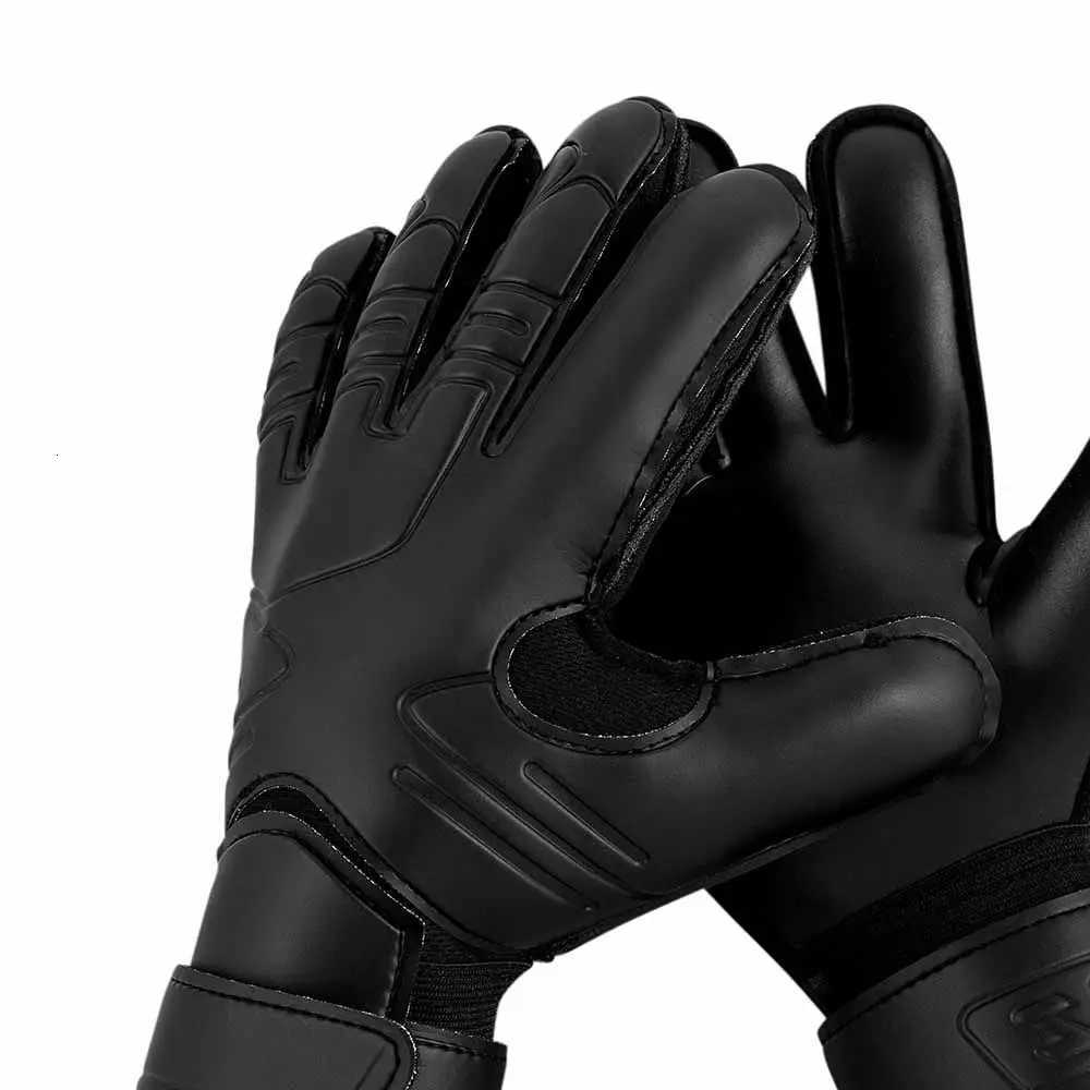 Finger Protection Goalie Gloves Wear-Resistant Black Latex Soccer Gloves PU Thickened Football Goalkeeper Gloves Soccer TrainingW251112