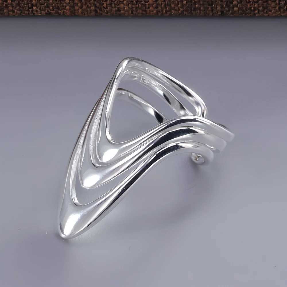 Sam Panda 925 sterling silver skeleton irregular grid line ring womens gift geometric jewelry direct shippingXJ250412