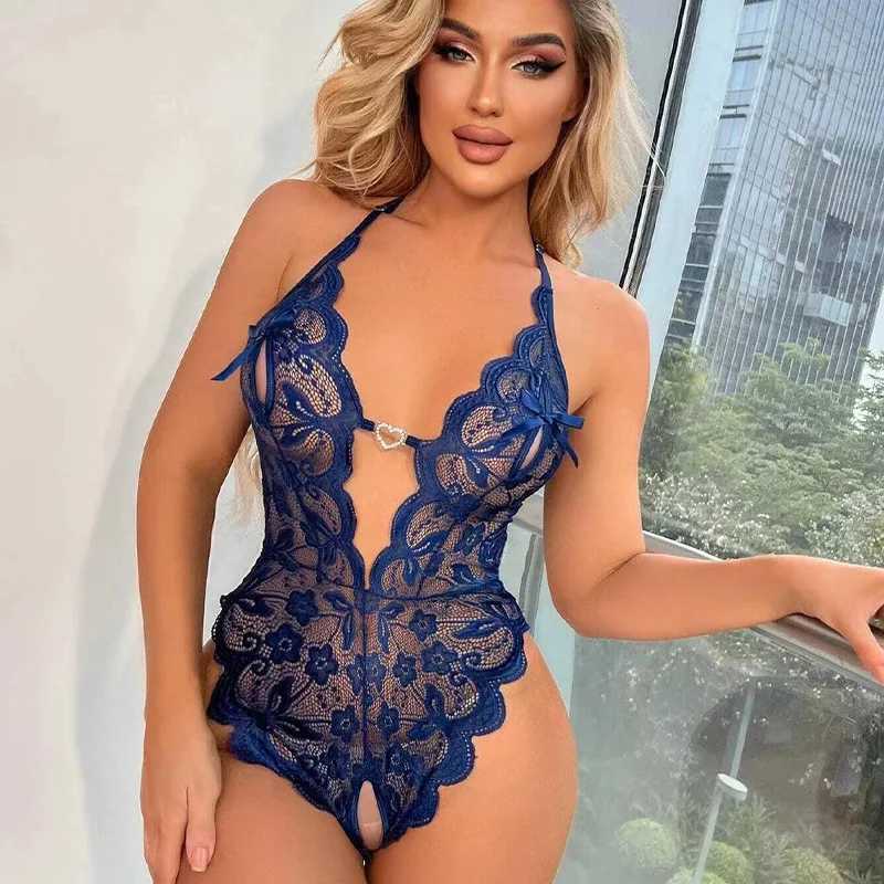 New sexy lingerie open top bra crotch less lingerie lace sleepwear lingerie Babydoll bodysuit Lenceria sexy clothing W250412