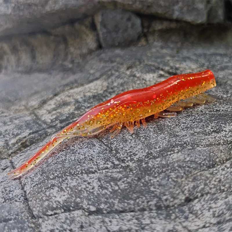 60mm 98mm Soft Silicone Bait Biting Shrimp Carp Bass Pike Fishing Lure Gamba Gambas Gambita LureSea Worm Swimbait Rockfishing Z250411