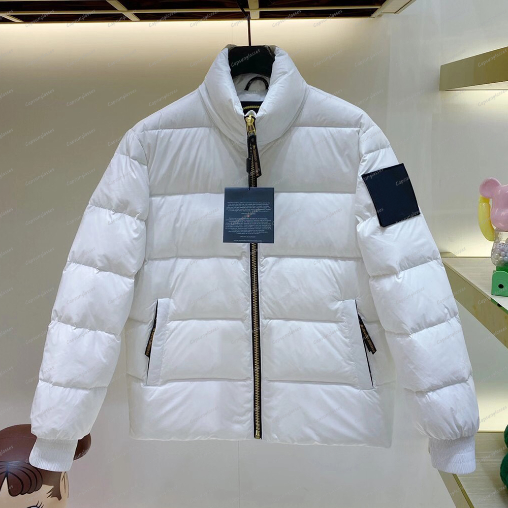 Mens puffer jacket designer down jackets women men luxury winter parkas man casual stand collar outerwear coats white top quality