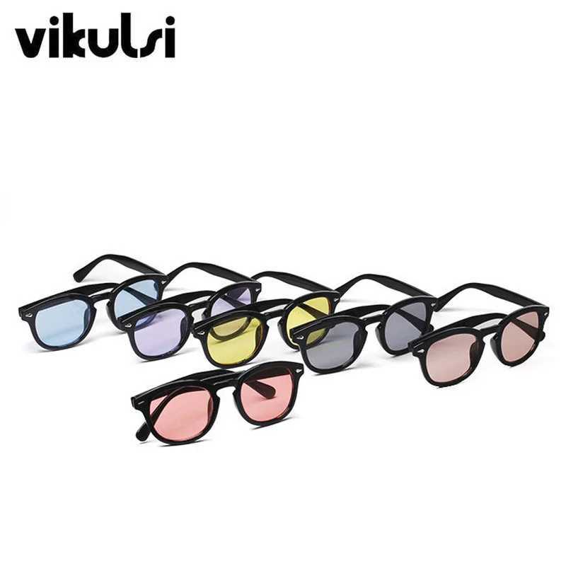 Classic Johnny Depp Round Sunglasses Women Retro Rice Nail Small Oval Sun Glasses Men TONY Blue SunGlasses Ocean Lens UV400C250411