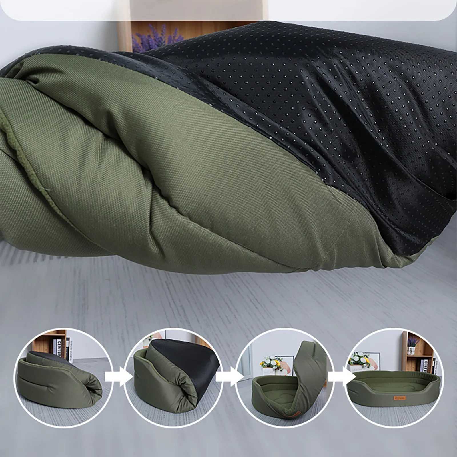 Polar wool dog bed waterproof 600D Oxford cloth and winter warm polar wool double-sided suitable for all seasons X250412