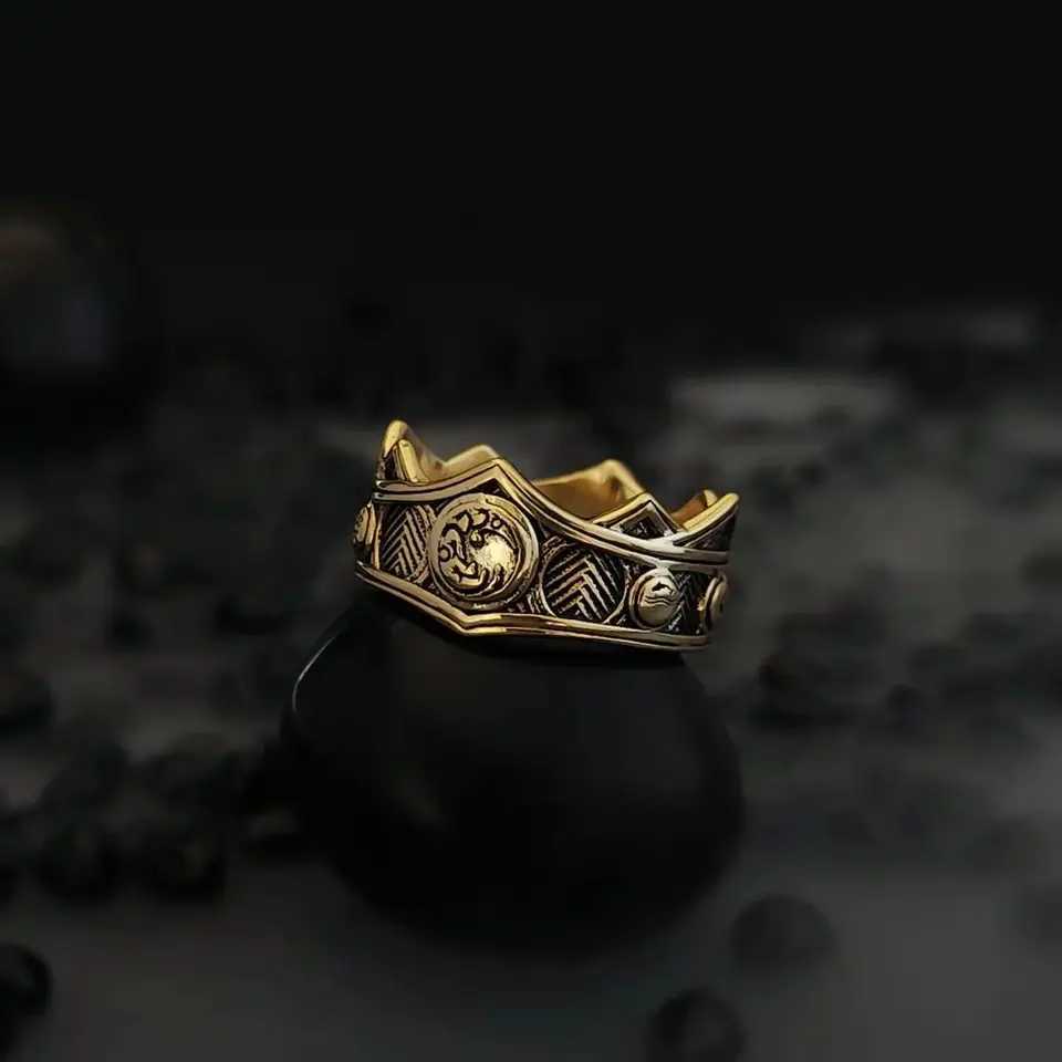 Dragon She Family Ring Retro Gothic Medieval Dragon Finger Ring Jewelry Role Playing Party Props Jewelry DisplayXJ250412