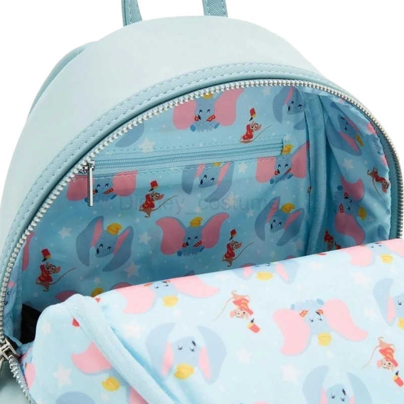 Disney Loungefly 3 Styles Figure Dumbo Mini Rucksack Wallet Set 80th Anniversary Edition Dont Just Fly Mini Backpack Light Blue Pink X250412