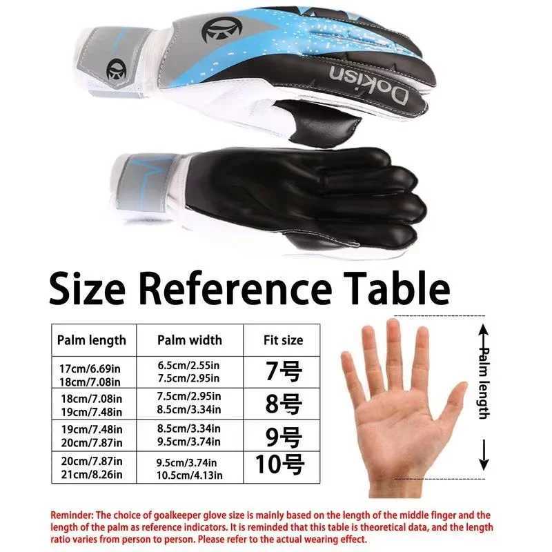 Goalkeeper gloves all finger latex goalkeeper gloves portable anti slip football training gloves football protective equipment for adults and children
