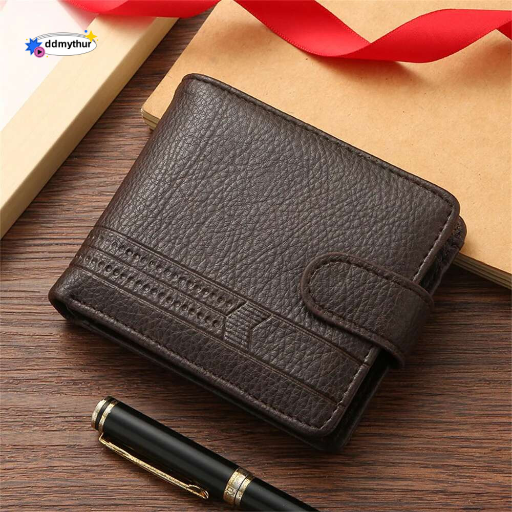 Men Wallets Leather Zipper Man Slim Card Horders Quality Male Short Multi-card Wallet Coin Pocket Purse ddmythur