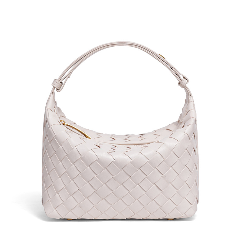 2025 new handbag casual woven bag fashion retro versatile single shoulder women's bag woven handbag
