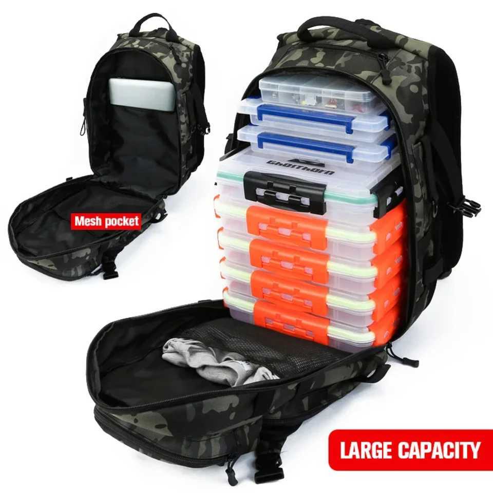 Fishing Lure Camping Backpack Men Sports Tactical Shoulder Bait Box Pack Outdoor Hiking Molle Sports Military Bags Z250411