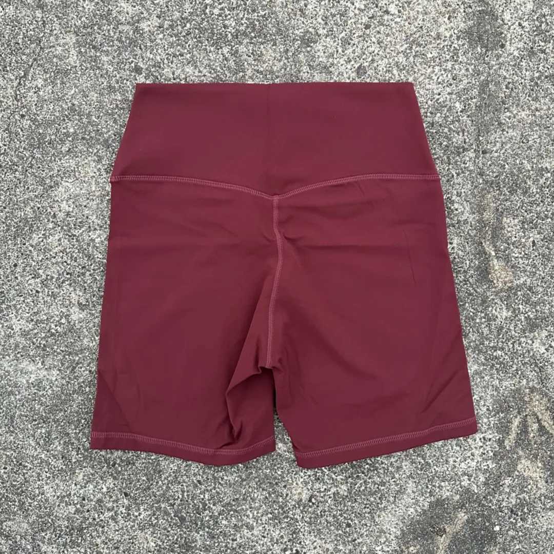 Solid Color High Waist Yoga Short Leg Bicycle Womens Fitness Exercise Short Leg Comprehensive Training Slow Running Squat Anti Lock Inner Bag Y250412