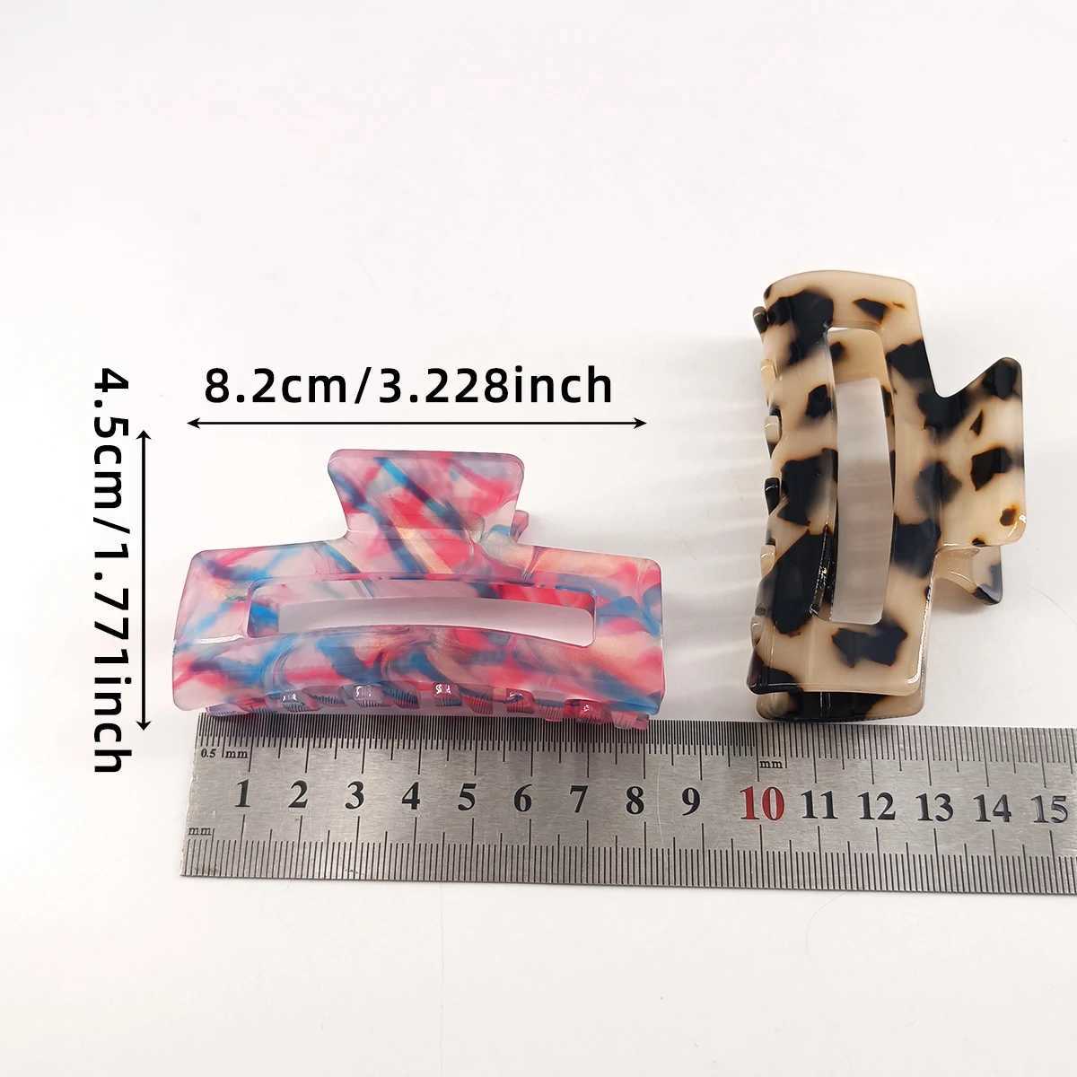 Fashion leopard print hair clip geometric hair clip grip design clip suitable for girls hair clip accessories Y2504012
