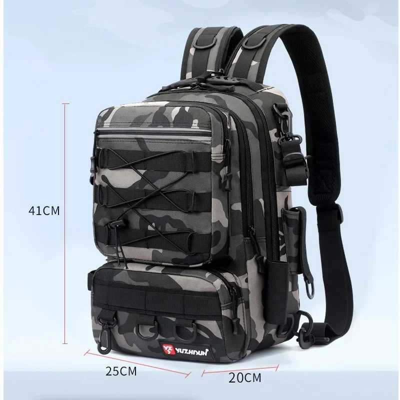Camouflage Lure Fishing Bags Multi-functional Backpack Outdoor Sports Large Capacity Rod Fishing Tackle Bag Fly Fishing Z250411