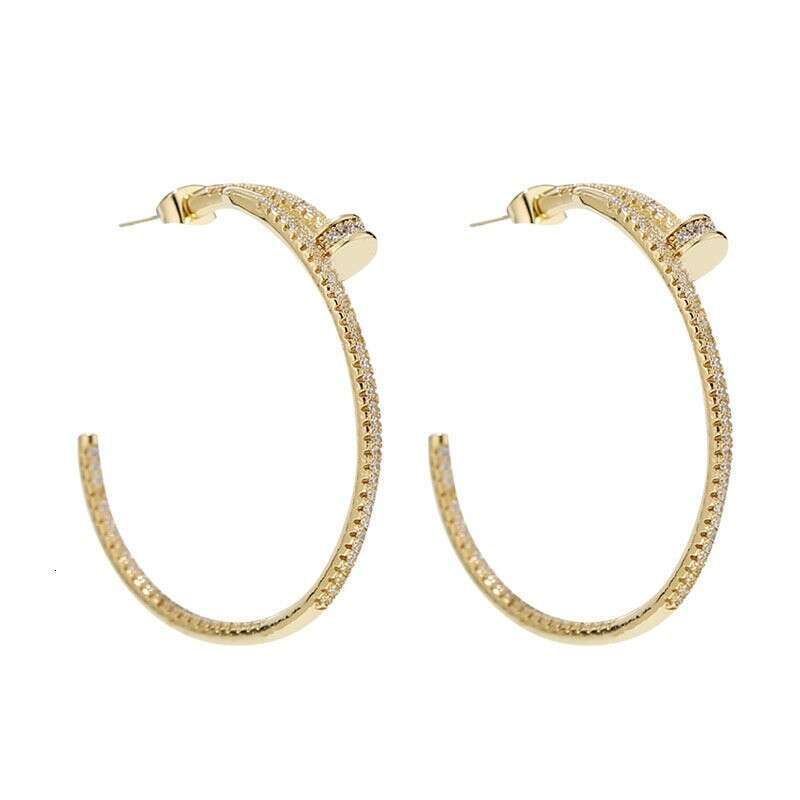 Earrings Designer Luxury nail Earring Fashion Luxury Earrings Copper Inlaid Zircon Studs Hoops Elegant Versatile High-End Factory Direct Sale