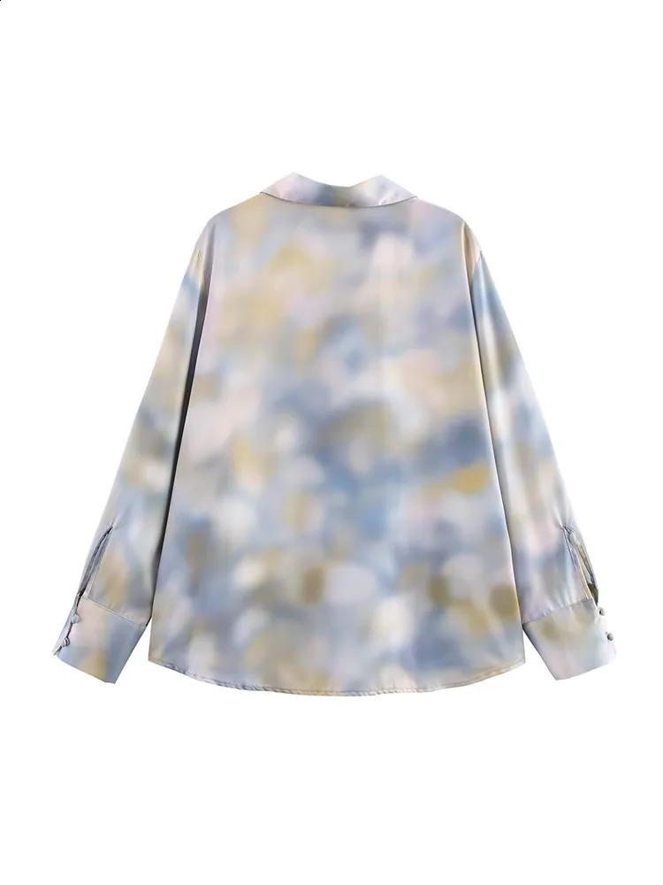 Women Summer 2-Pieces Sets 2025 Vintage Tie-dye Shirts Tops and Skirts Female Elegant Street Two Suits Clothing 250411