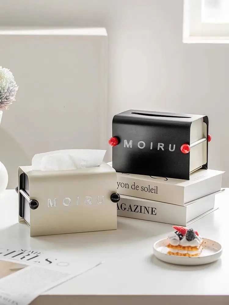 Ironwork Tissue Box Living Ro Household Light Luxury Tissue Box Mti-functional Creative Storage Coffee Table Decoration New Y251112