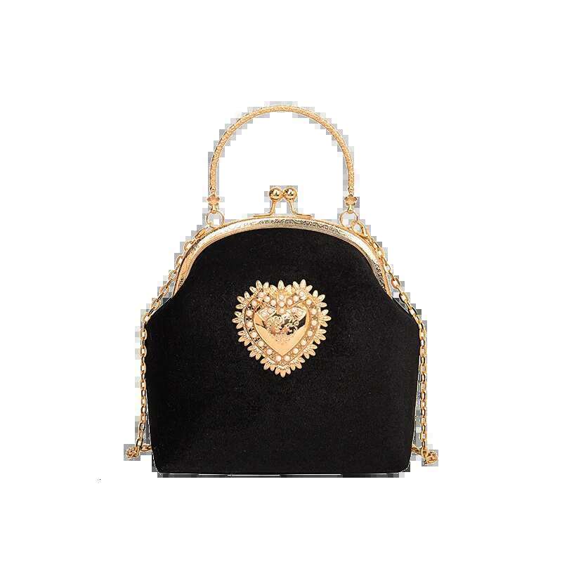 Veet Frame Heart Dinner Hand Dias Chains High Quality Shoulder and Crossbody Bags for Women 2025 Fashion Hot Sale