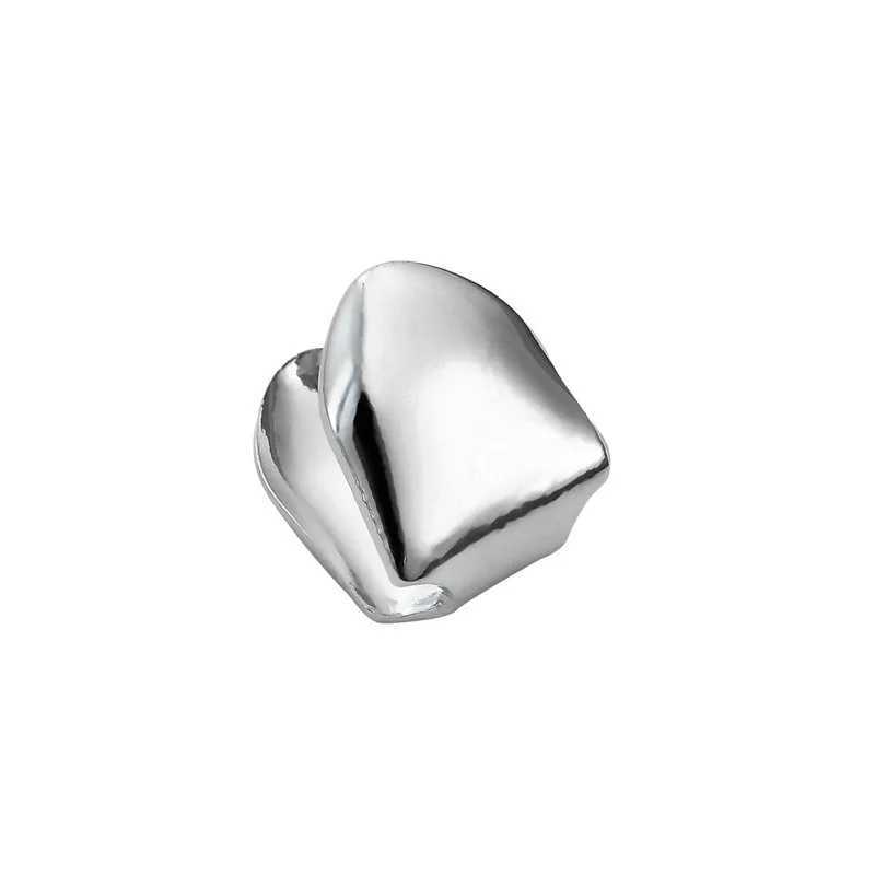Single tooth bracket hip-hop gold-plated single tooth solid Grillz grill cover jewelry tooth grill mouth neutral tooth cover grinder W250412