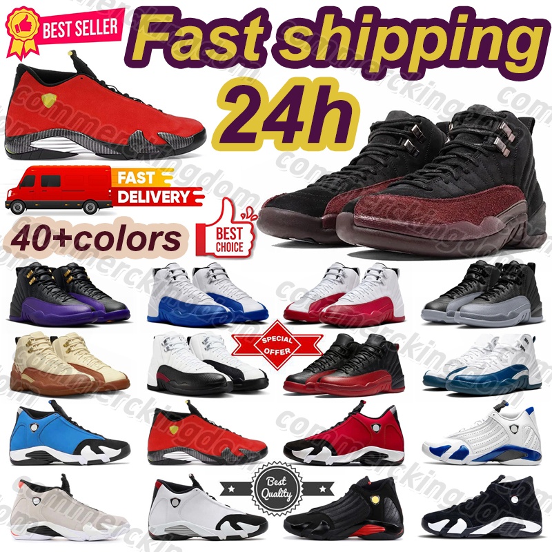 Designer shoes 12s 14s men basketball shoes fast delivery Military Red Thunder White Cool Grey Game Royal Sneakers Blue sports sneakers 40-47