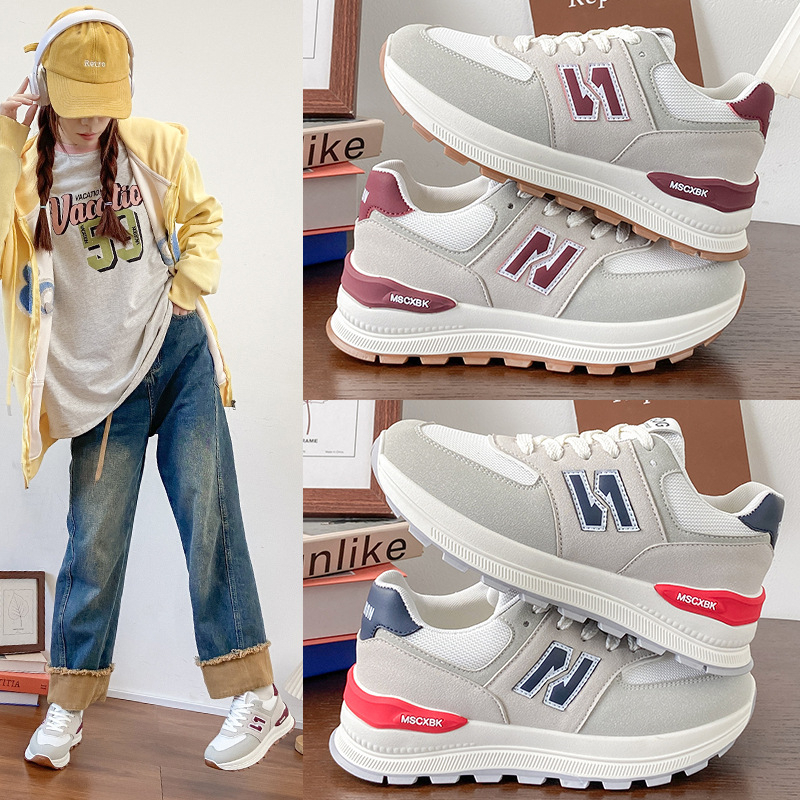 free shipping designer Running Shoes womans Shoes New Breathable Soft-Soled sport Heightened Athleisure white Shoes